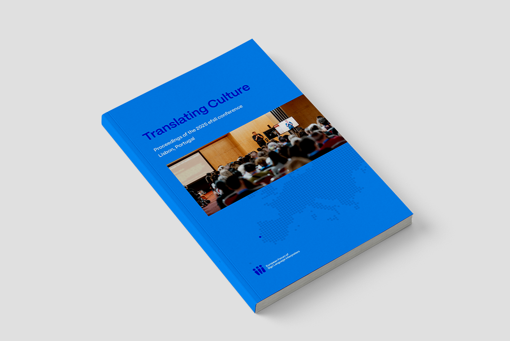 Cover of Translating Culture, the proceedings of the 2025 efsli Conference in Lisbon, Portugal