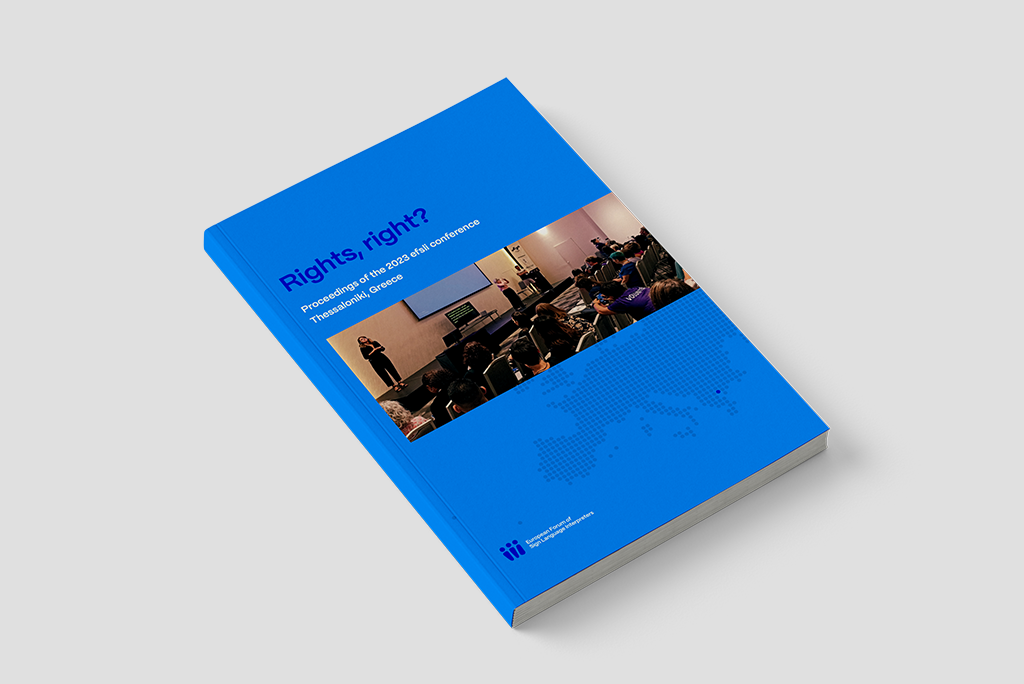 Cover of Rights, right?, the proceedings of the 2023 efsli Conference in Thessaloniki, Greece